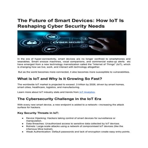 🌐 The Future of Smart Devices_ How IoT Is Reshaping Cyber Security ...