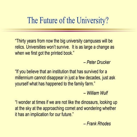 The future of the university