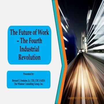 The Future of Work - The Fourth Industrial Revolution