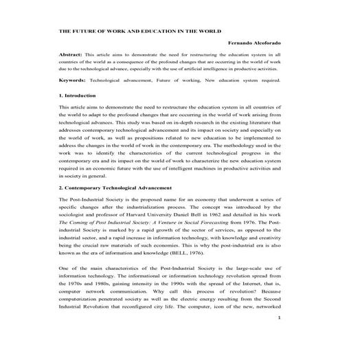 The future of work and education in the world | PDF