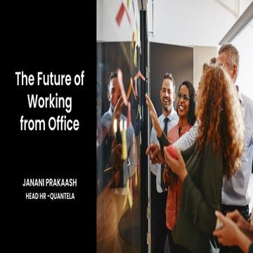 Agile Network India | The future of working from office | Janani Prakash  