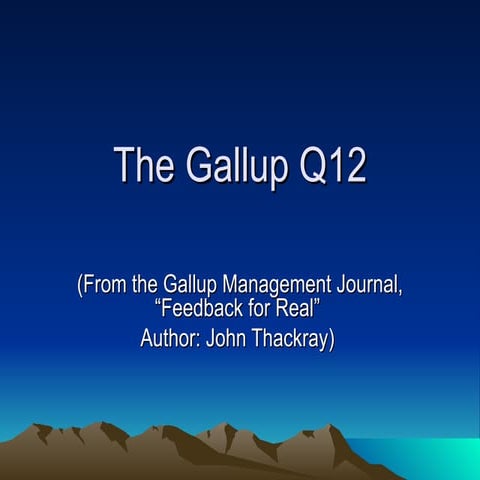 The Gallup Q12