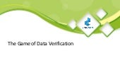 The game of data verification