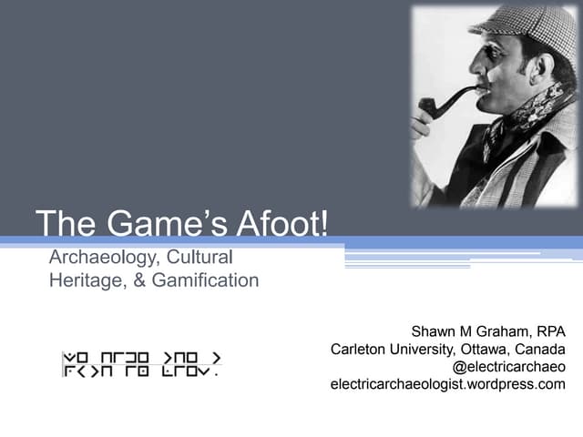 The game’s afoot!   hugs presentation