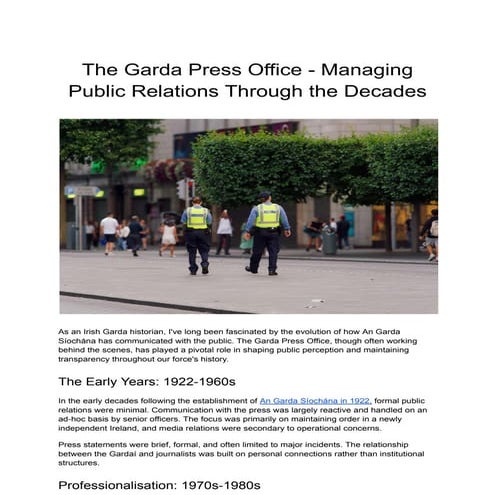 The Garda Press Office - Managing Public Relations Through the Decades ...