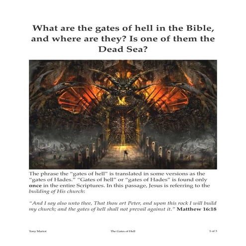 The Gates of Hell | PDF