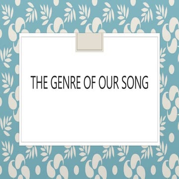 The genre of our song  amy winehouse