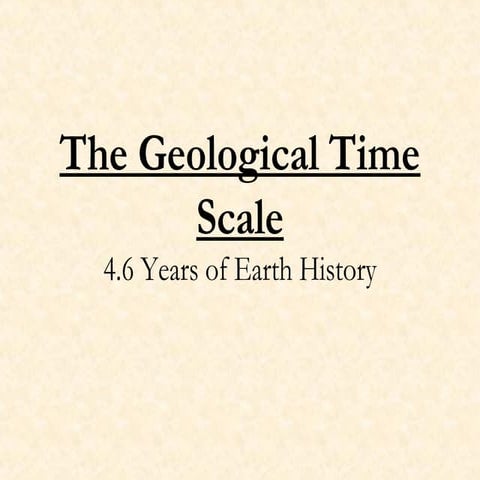 The geological time scale