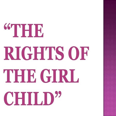 The girl child rights