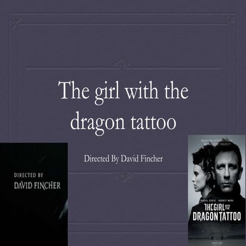 'The Girl With The Dragon Tattoo' - opening sequence analysis 