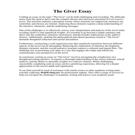 The Giver Essay.pdf