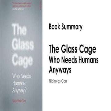 Book Summary : The Glass Cage