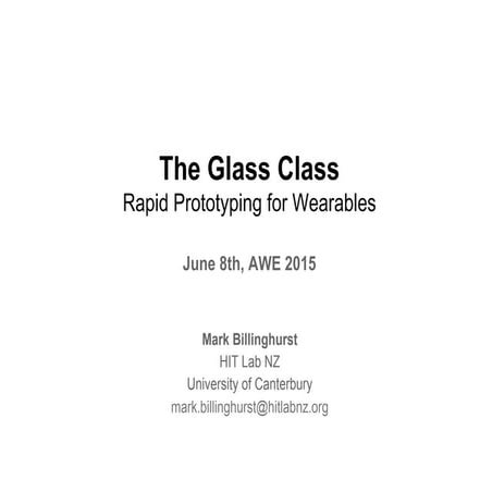 The Glass Class at AWE 2015