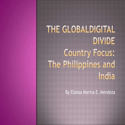 The Global Digital Divide
