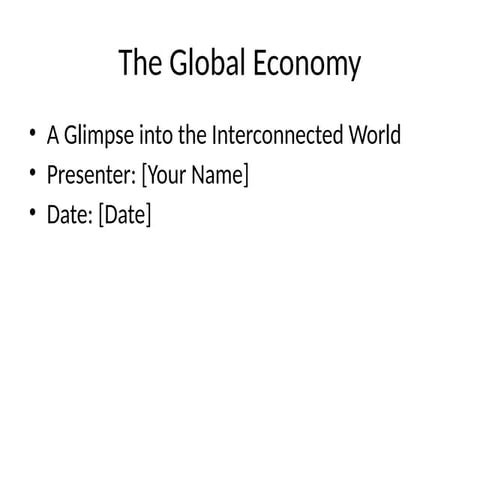 The Contemporary World Module 2 Global Economy | PDF