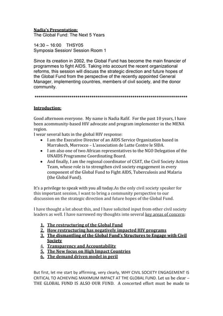 The global fund the next 5 years