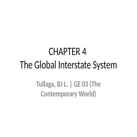 THE CONTEMPORARY INSTERSTATE SYSTEM PRESENTATION | PDF