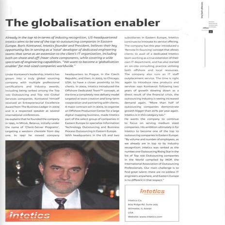 Intetics Inc as the Globalization Enabler: providing access to software development resources