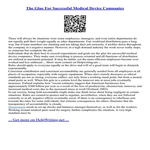 The Glue For Successful Medical Device Companies