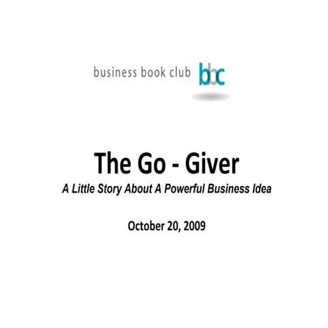 The Go Giver