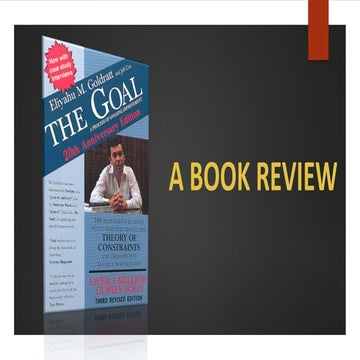 The Goal by Eliyahu M. Goldratt - A Book Review