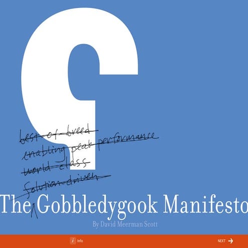 The gobbledygook manifesto