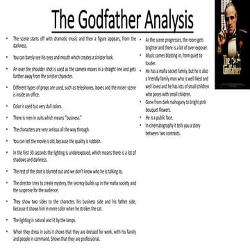 The godfather analysis
