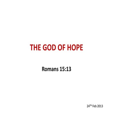 The god of hope