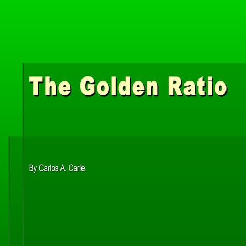 The Golden Ratio | PPT