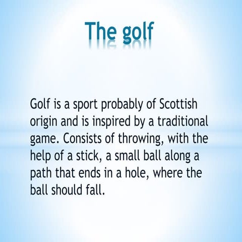 Golf | PPTX