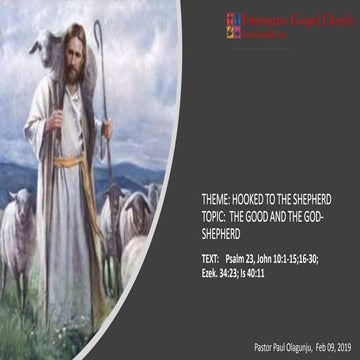 Jesus, the good shepherd and the God-shepherd