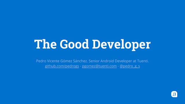 The Good Developer - Spanish
