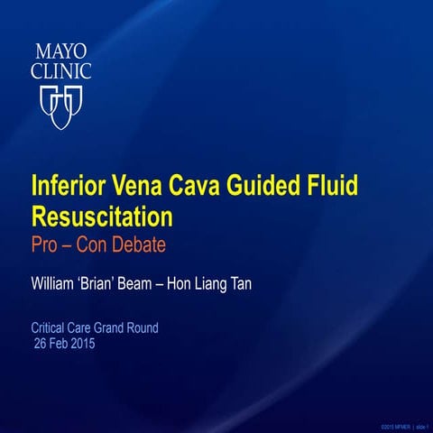 Inferior Vena Cava Guided Fluid Resuscitation