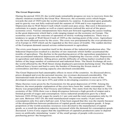 The Great Depression