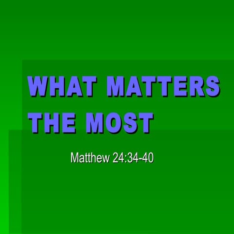 The greatest commandment