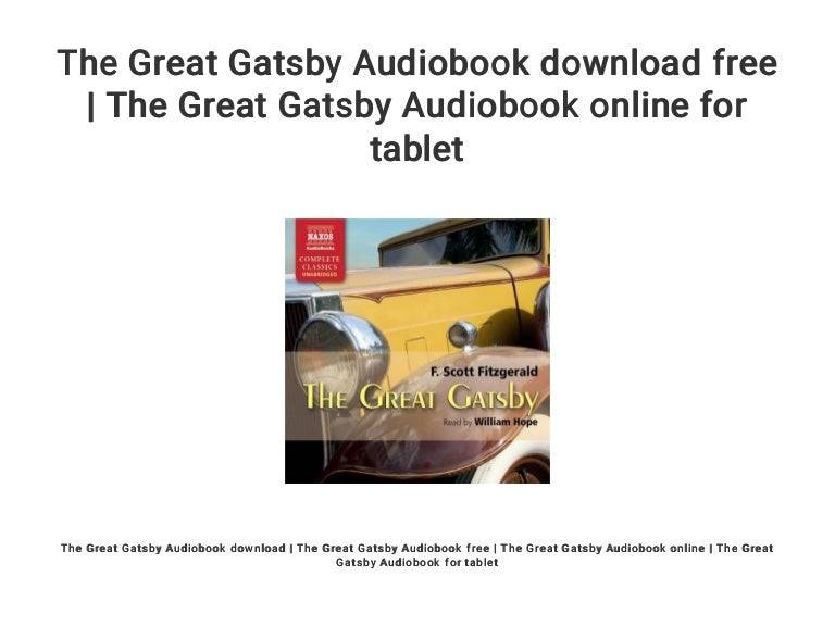 the great gatsby audiobook free download