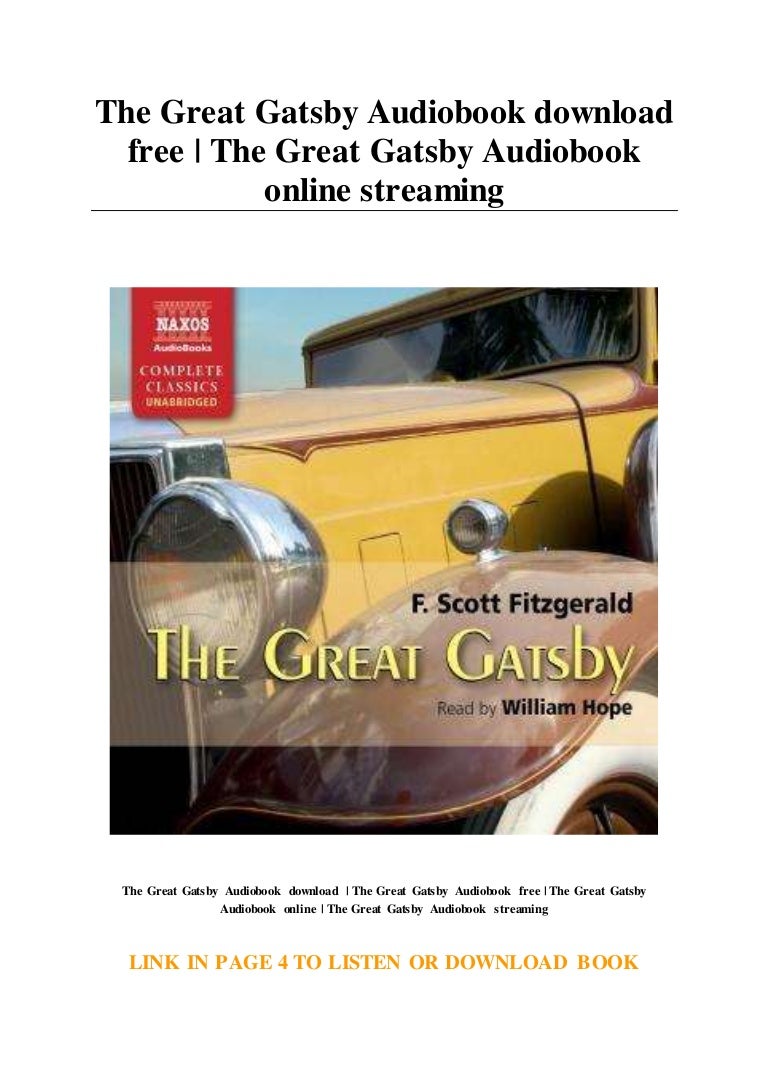 The Great Gatsby Audiobook download free | The Great Gatsby Audiobook…