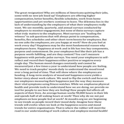 The Great Resignation