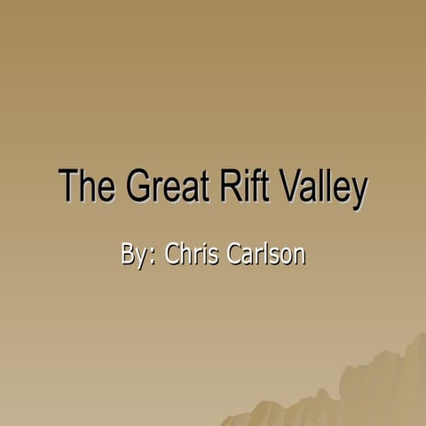 The Great Rift Valley | PPT