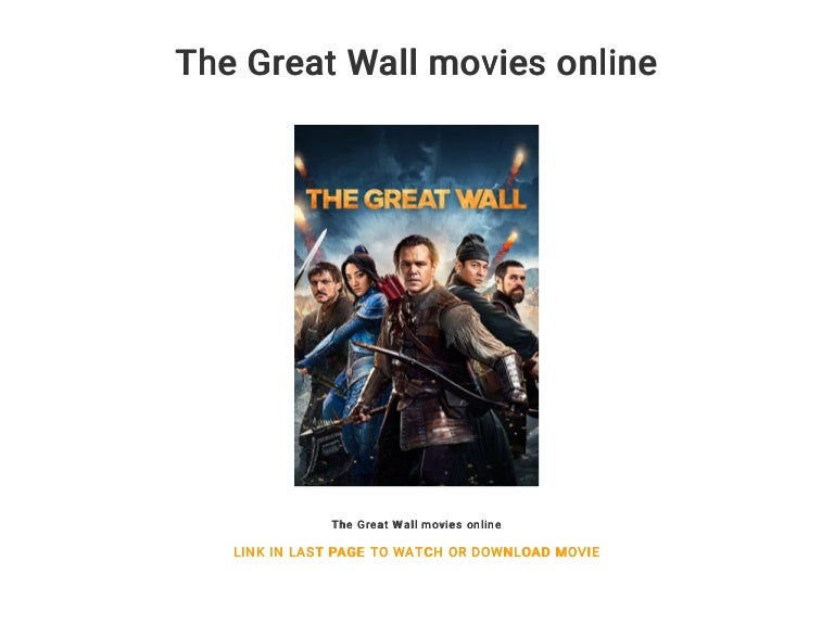 The Great Wall Movies Online