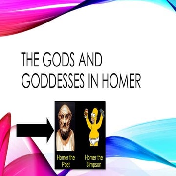 The greek gods and goddesses in homer - BHASVIC AS Class Civ - week 1