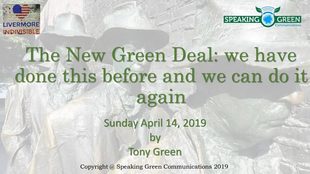 The Green New Deal for Livermore indivisible 04142019 