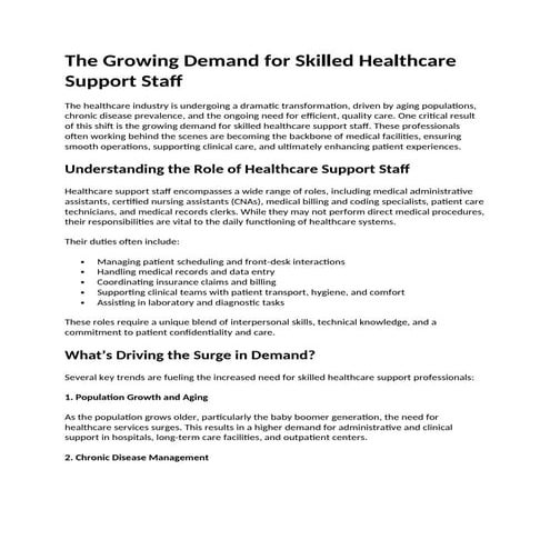 The Growing Demand for Skilled Healthcare Support Staff.docx