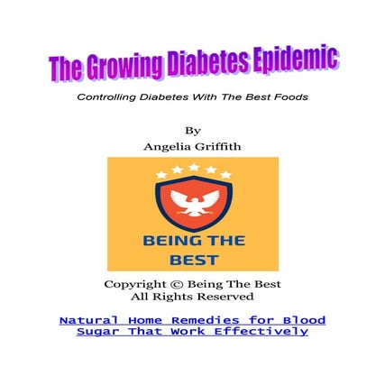 The Growing Diabetes Epidemic - Controlling Diabetes With The Best Foods
