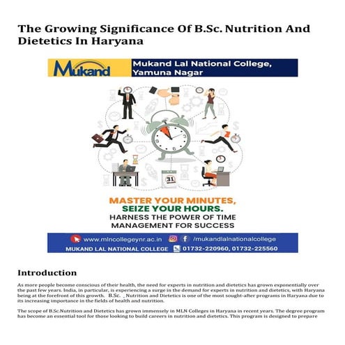 The Growing Significance Of B.Sc. Nutrition And Dietetics In Haryana.pdf