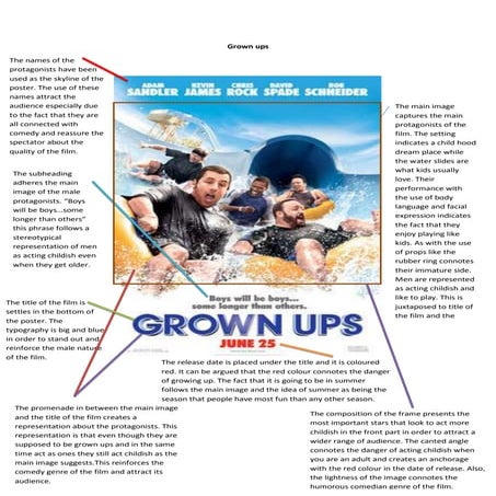 The grown ups poster analysis | PDF