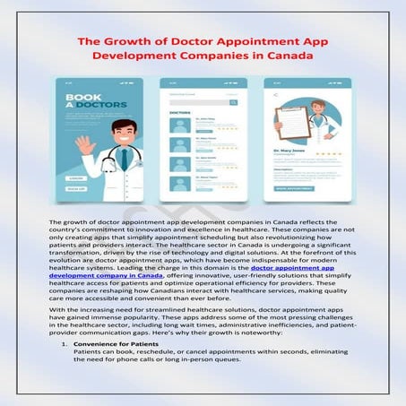 Online Doctor Appointment App Development Process, Benefits, Features ...