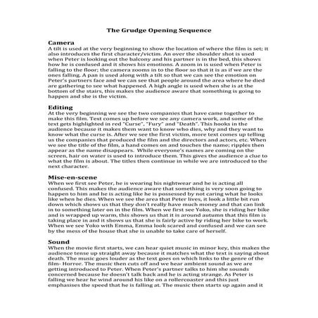 The grudge opening sequence