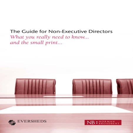 The Guide For Non Executive Directors