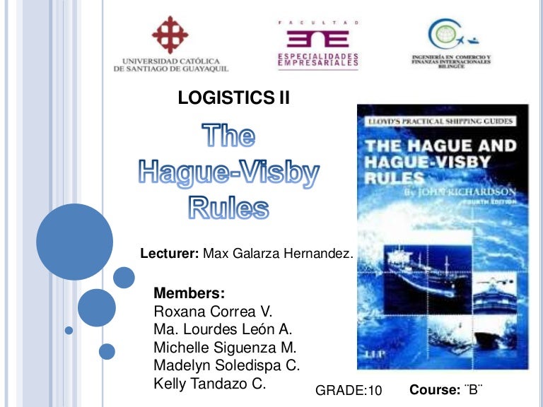 The hague visby rules